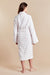 Oceania Pale Pink Womens Dressing Gown - Model Back | Bown of London